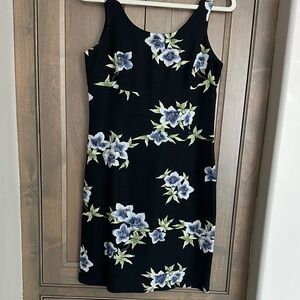 Tommy Bahama Silk Flower Black Dress